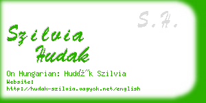 szilvia hudak business card